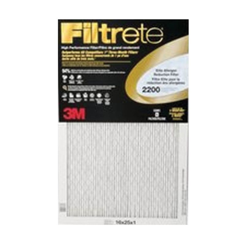 Filtrete EA02DC-6C Air Filter, 20 in L, 20 in W, 12 MERV, 2200 MPR (Pack of 6)