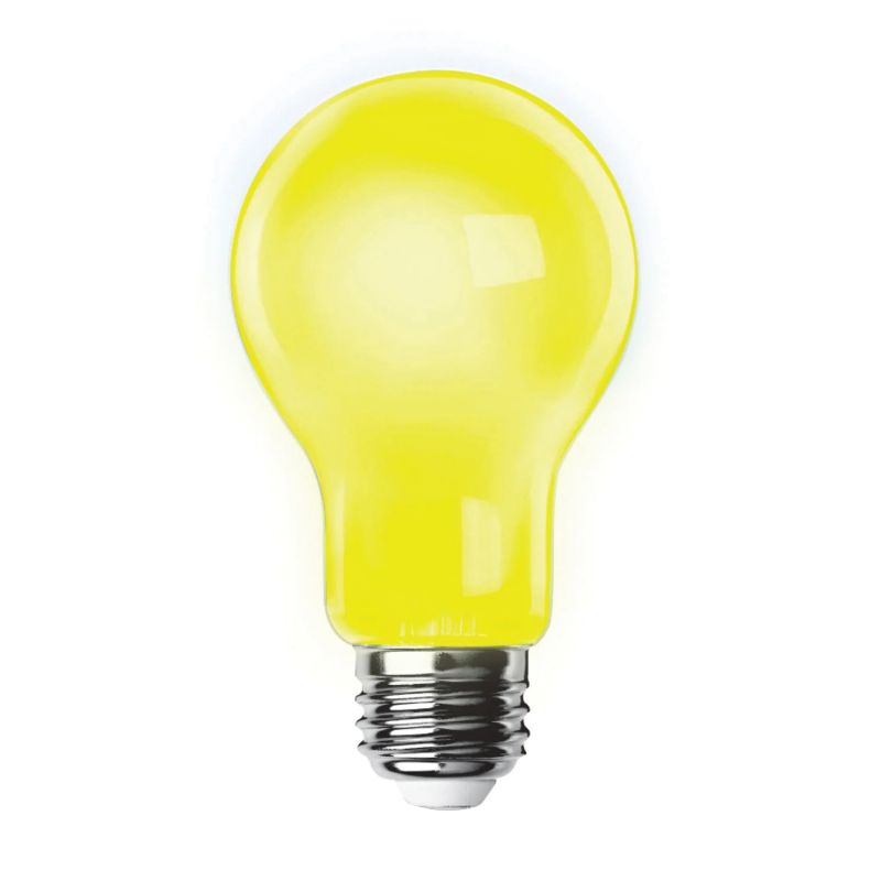 Feit Electric A19100/BUG/LED LED Bug Light, A19 Lamp, 100 W Equivalent, E26 Lamp Base, Yellow
