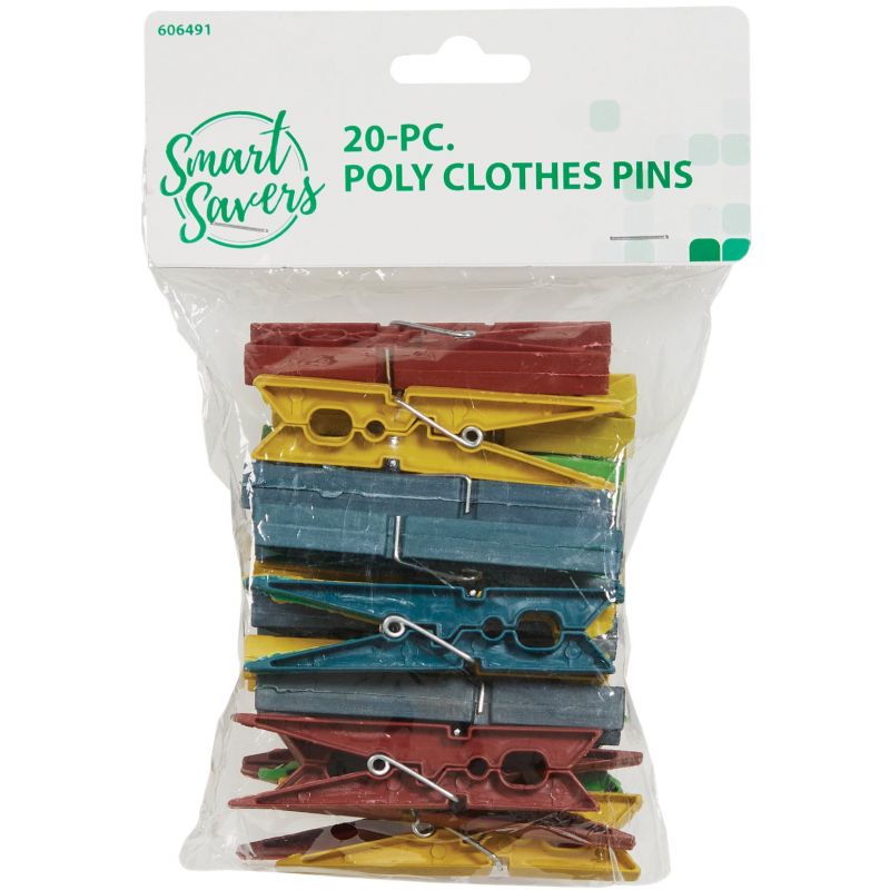 Smart Savers Plastic Clothespins Assorted (Pack of 12)