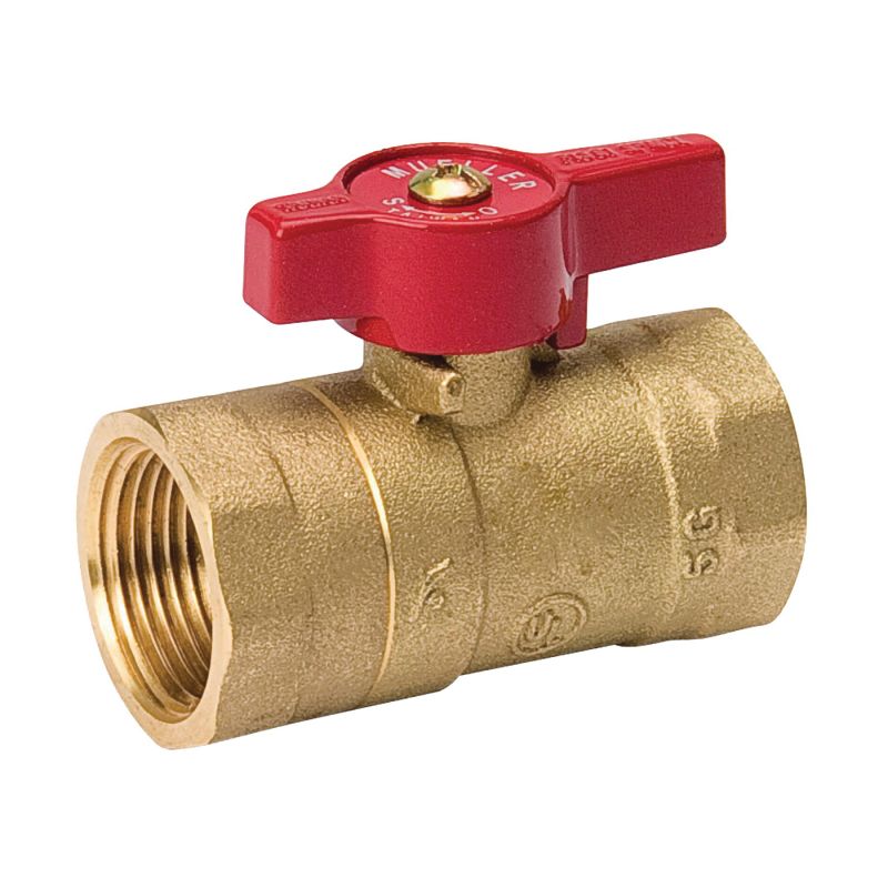 B &amp; K ProLine Series 110-224HC Gas Ball Valve, 3/4 in Connection, FPT, 200 psi Pressure, Manual Actuator, Brass Body