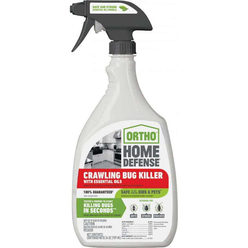 Ortho Home Defense Crawling Bug Killer With Essential Oils 24 Oz., Trigger Spray