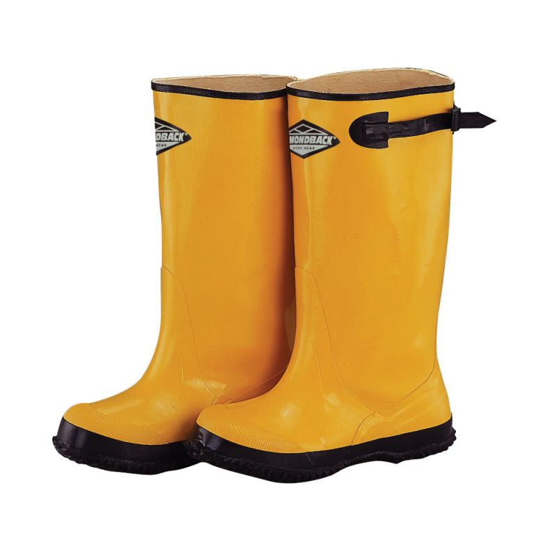 Diamondback RB001-11-C Over Shoe Boots, 11, Yellow, Rubber Upper, Slip on Boots Closure 11, Yellow, Adjustable Cuff