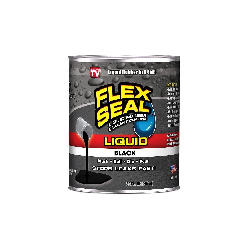 Flex Seal LFSBLKR32 Rubberized Coating, Black, 32 oz Black