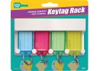 Lucky Line Keytag Rack, 4-Key 4 Key Tags
