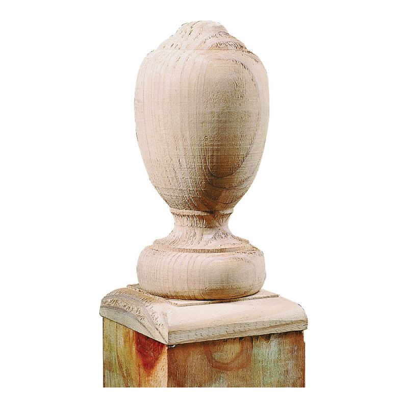 UFP 106090 Post Top, 6-1/2 in H, Traditional, Pine, White White