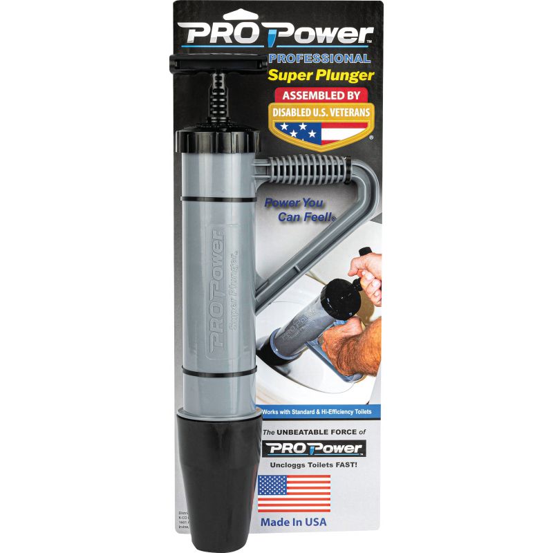 Pro Power Super Plunger 20 In., Gray/Black