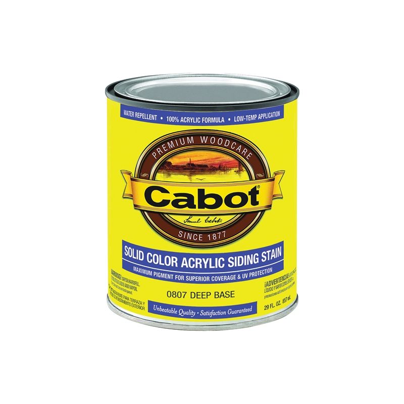 Cabot 800 Series 07 Solid Color Siding Stain, Natural Flat, Liquid, 1 gal, Can