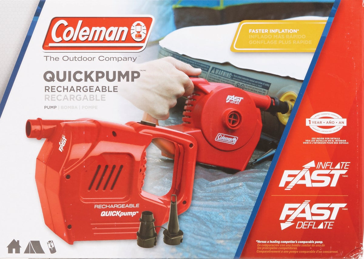 Coleman QuickPump 120V Pump Inflate & Deflate Red/Black 