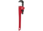 Milwaukee 48-22-7118 Pipe Wrench, 2-1/2 in Jaw, 18 in L, Serrated Jaw, Steel, Ergonomic Handle Red