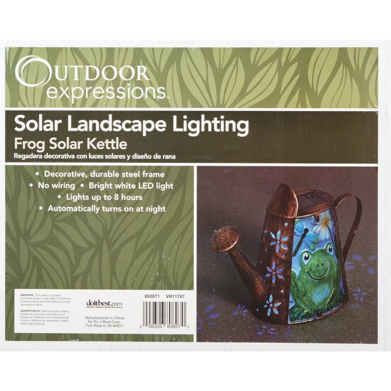 Outdoor Expressions Kettle Solar Light Bronze