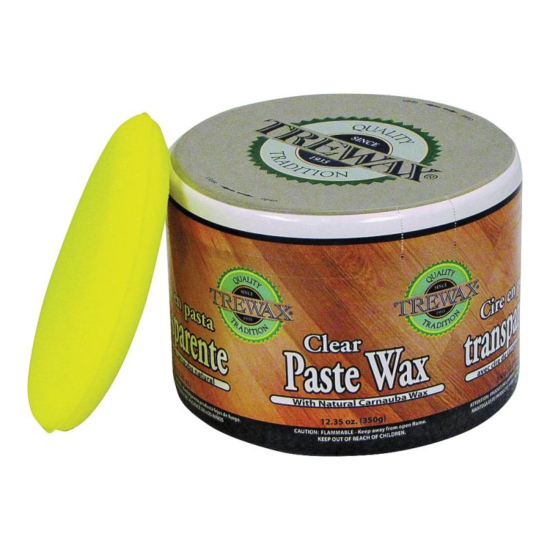 Trewax 887101016 Paste Wax, Clear, Paste, 12.35 oz, Can Clear