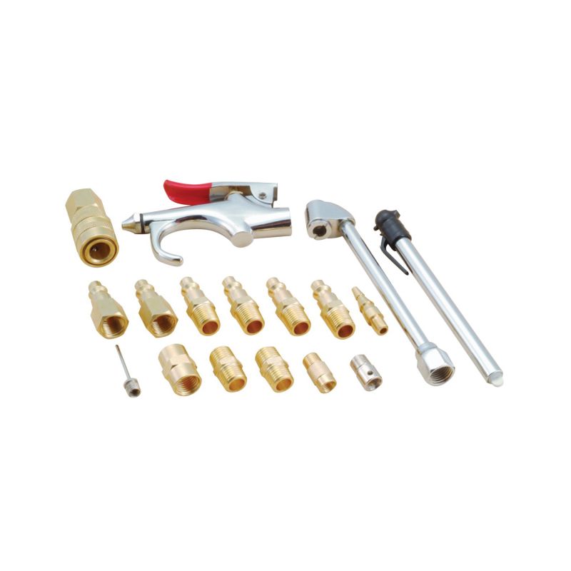 Vulcan CC910 Air Tool Accessory Kit, Brass/Steel, Brass/Chrome, Brass/Chrome Brass/Chrome