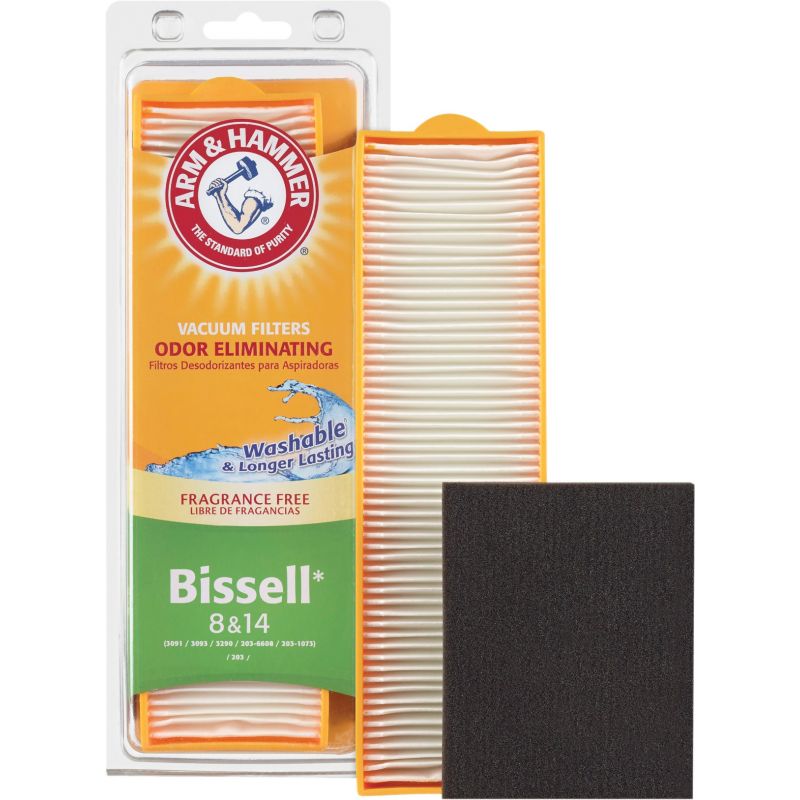 Arm &amp; Hammer Bissell 8/14 Vacuum Filter 2.5 In W. X 1/2 In H X 9.5 In. L
