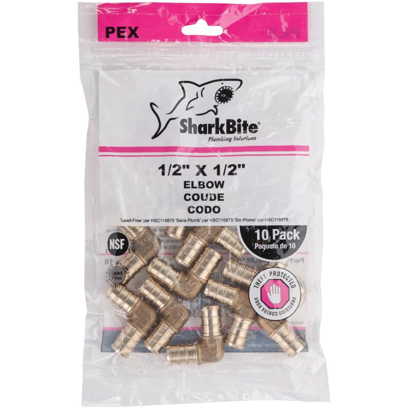 SharkBite Brass PEX Elbow 1/2 In. X 1/2 In. Barb
