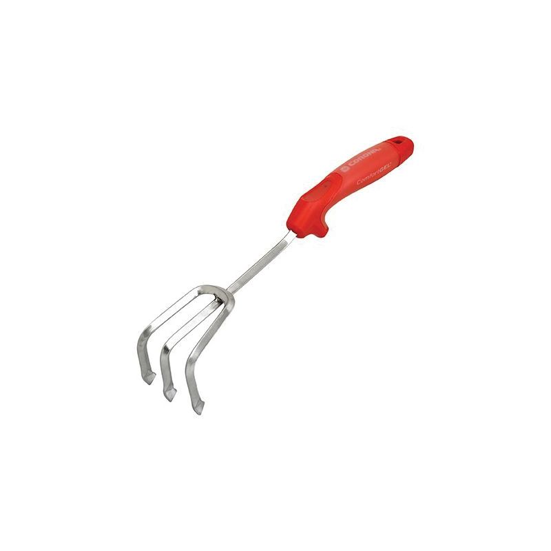 CORONA CT 3334 Cultivator, 3 in W, 13-1/2 in L, 6 in L Tine, 3-Tine, Polymer Handle Red