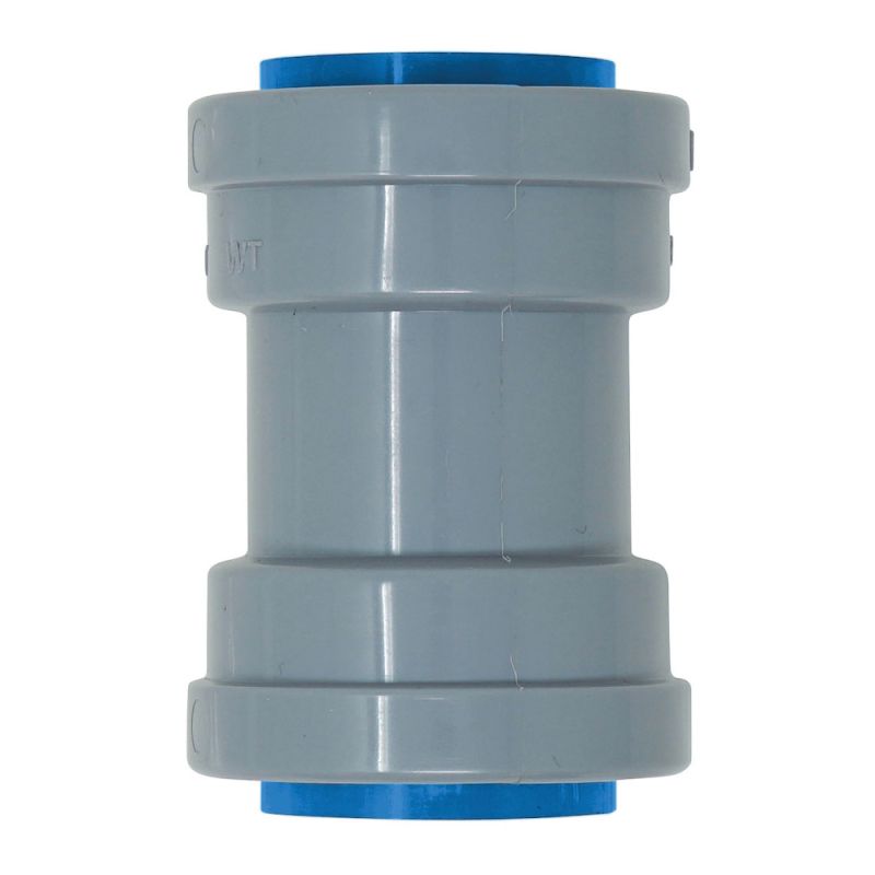 Southwire SIMPush 65083503 Conduit Coupling, 3/4 in Push-In, 1.65 in Dia, 2.43 in L, PVC