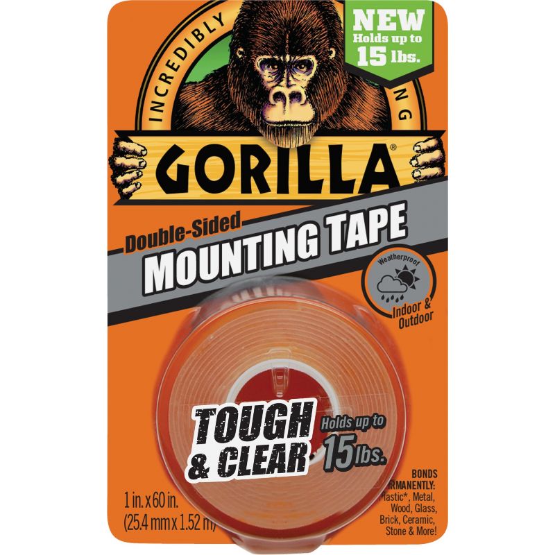 Gorilla Double-Sided Mounting Tape Clear