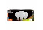 Feit Electric G2540W/927CA/FIL/3 LED Bulb, Globe, G25 Lamp, 40 W Equivalent, E26 Lamp Base, Dimmable, Frosted