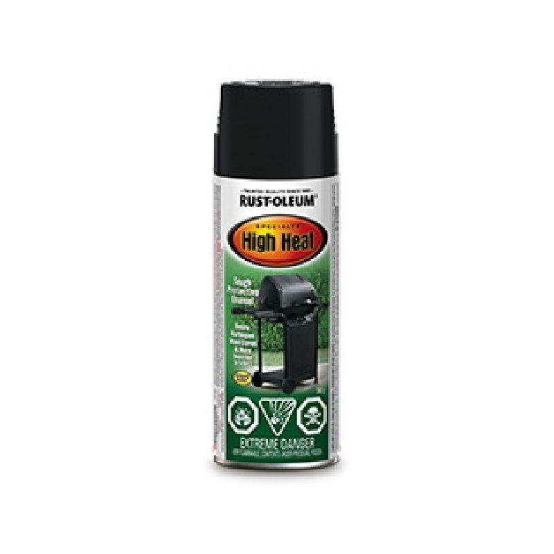Rust-Oleum N7778830 Enamel Spray Paint, Flat, Black, 340 g, Can Black