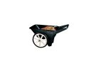 Rubbermaid 565461BLA Utility Cart, 200 lb, Plastic Deck, 2-Wheel, 20 in Wheel, Semi-Pneumatic Wheel, Black Black