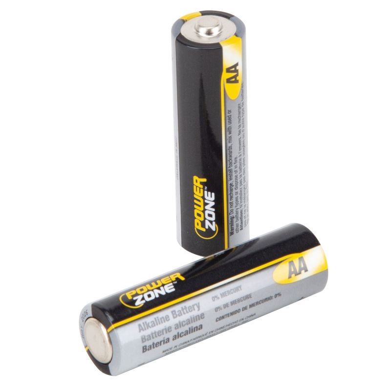 PowerZone LR6-16P Battery, 1.5 V Battery, AA Battery, Zinc, Manganese Dioxide, and Potassium Hydroxide
