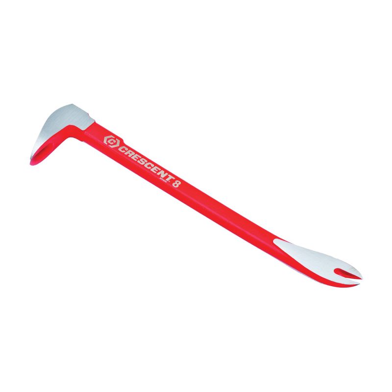 Crescent CODE RED Series MB8 Pry Bar, 8 in L, Ground Tip, Steel, Red, 3-1/4 in W Red