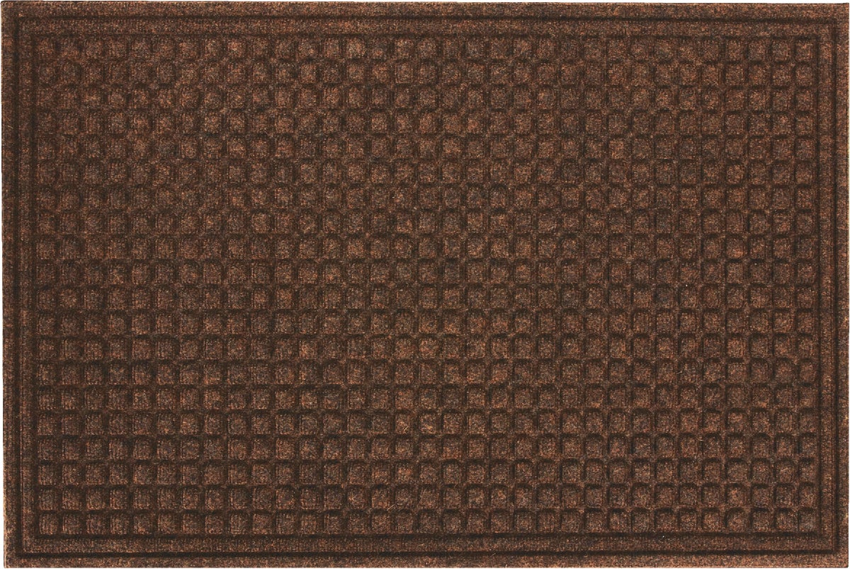 Apache Mills Apache Textures Onyx 24 In. x 36 In. Carpet/Recycled Rubber  Door Mat