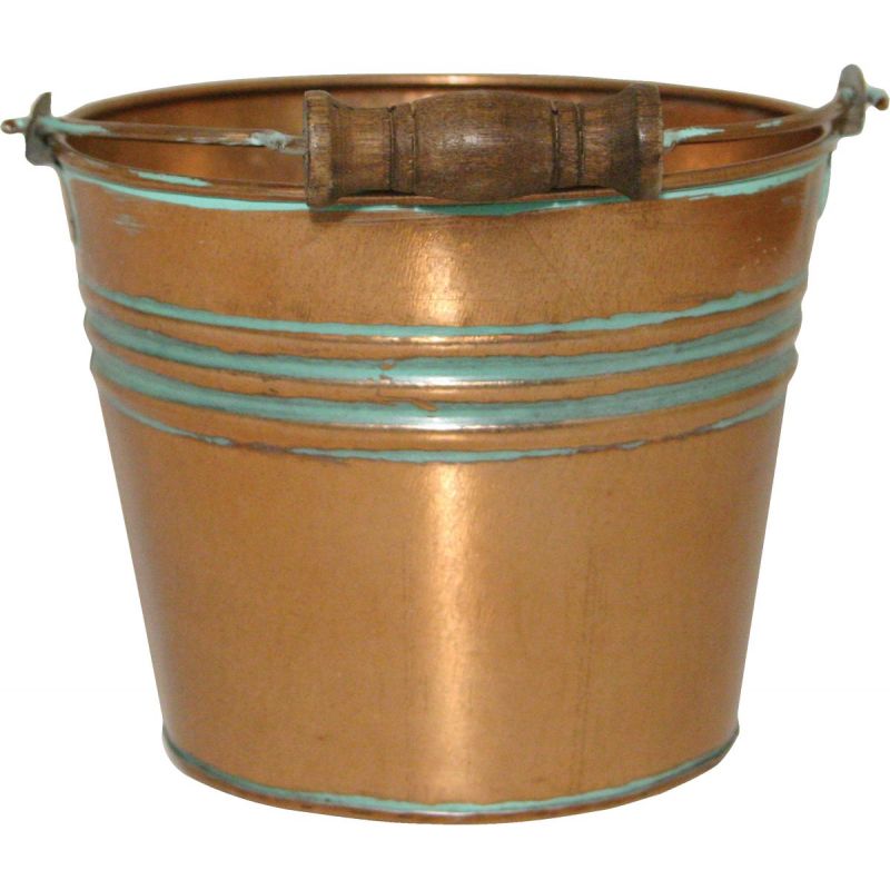 Robert Allen Vintage Banded Metal Planter Copper