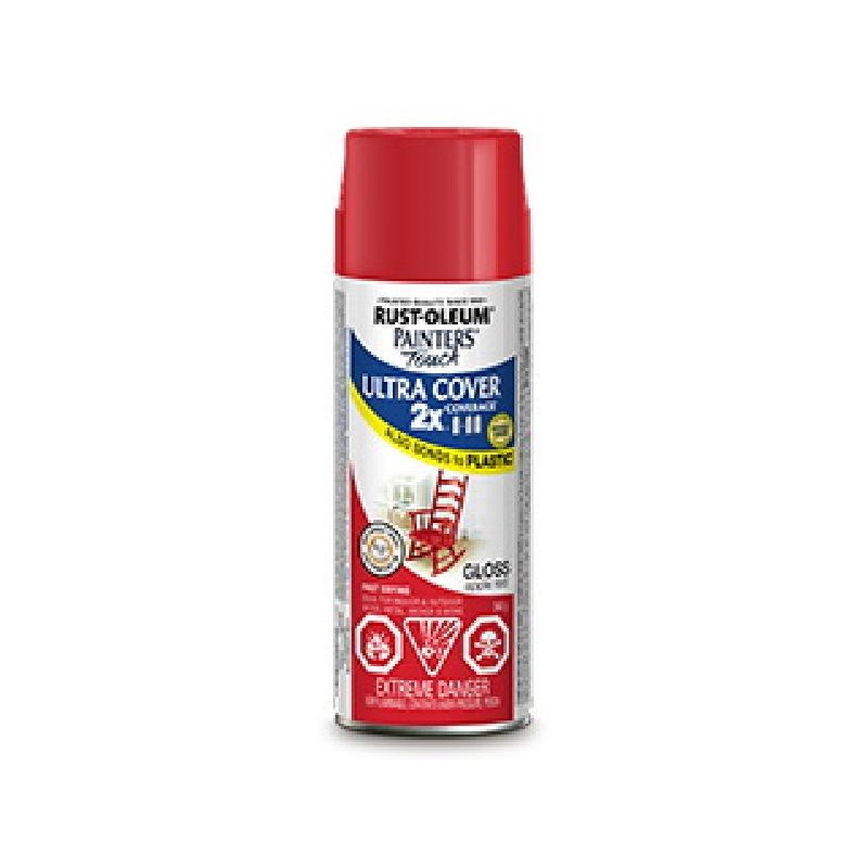Rust-Oleum 253708 Spray Paint, Gloss, Apple Red, 340 g, Can Apple Red (Pack of 6)