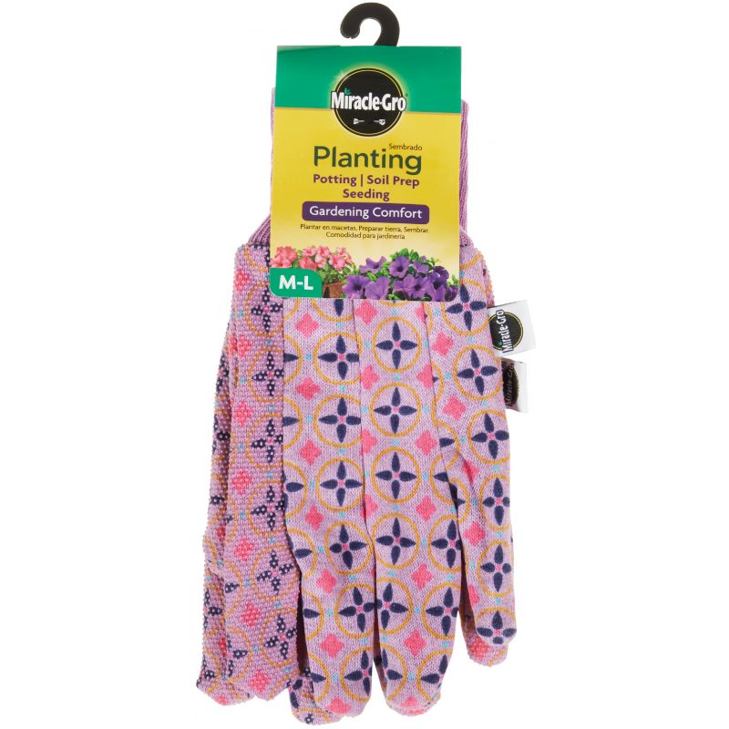 Miracle-Gro Planting Garden Gloves M/L, Multi-Color