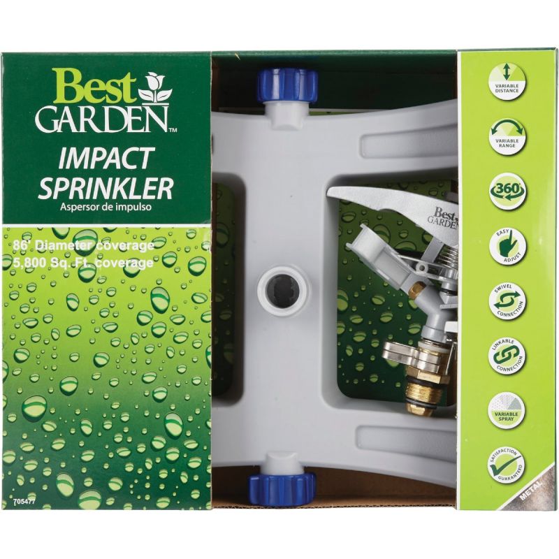 Best Garden Sled Impulse Sprinkler Blue &amp; Gray