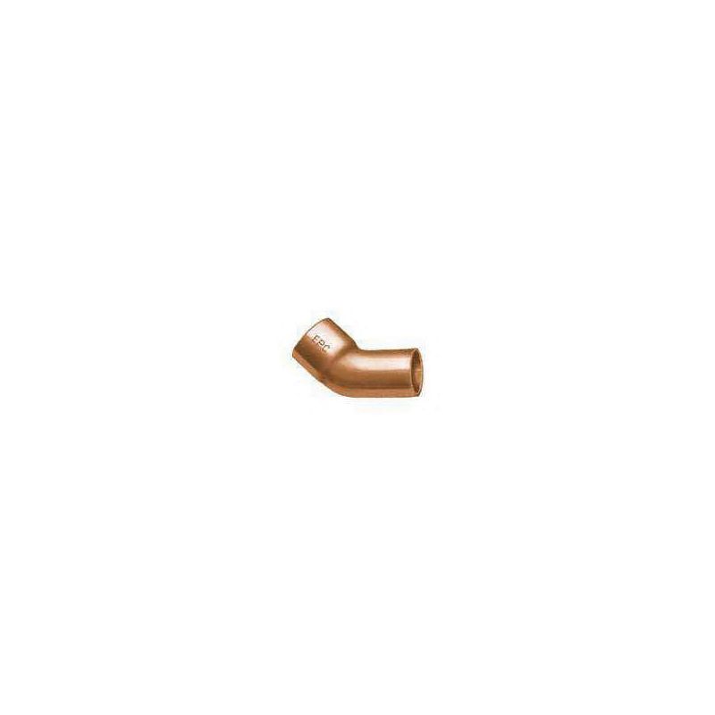 Elkhart Products 31194 Street Pipe Elbow, 1/2 in, Sweat x FTG, 45 deg Angle, Copper
