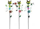 Alpine Frog Garden Stake Lawn Ornament Assorted (Pack of 9)