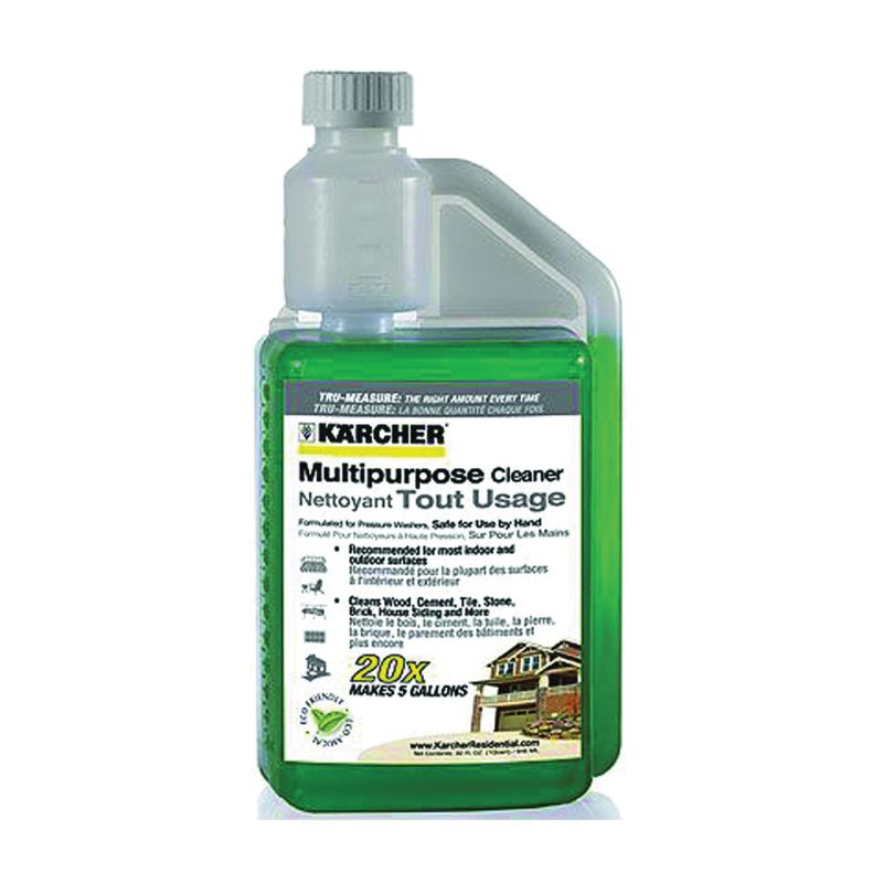 Karcher 9.558-145.0/120.0 Pressure Washer Detergent, Liquid, Surfactant, 1 qt Clear Blue