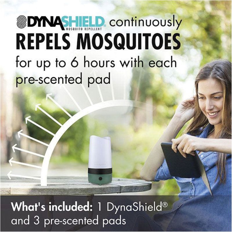 Buy Dynatrap DynaShield DS1000-MSSR Mosquito Repeller, 45 hr Refill, 20 ft  Coverage Area, Moss Green Housing