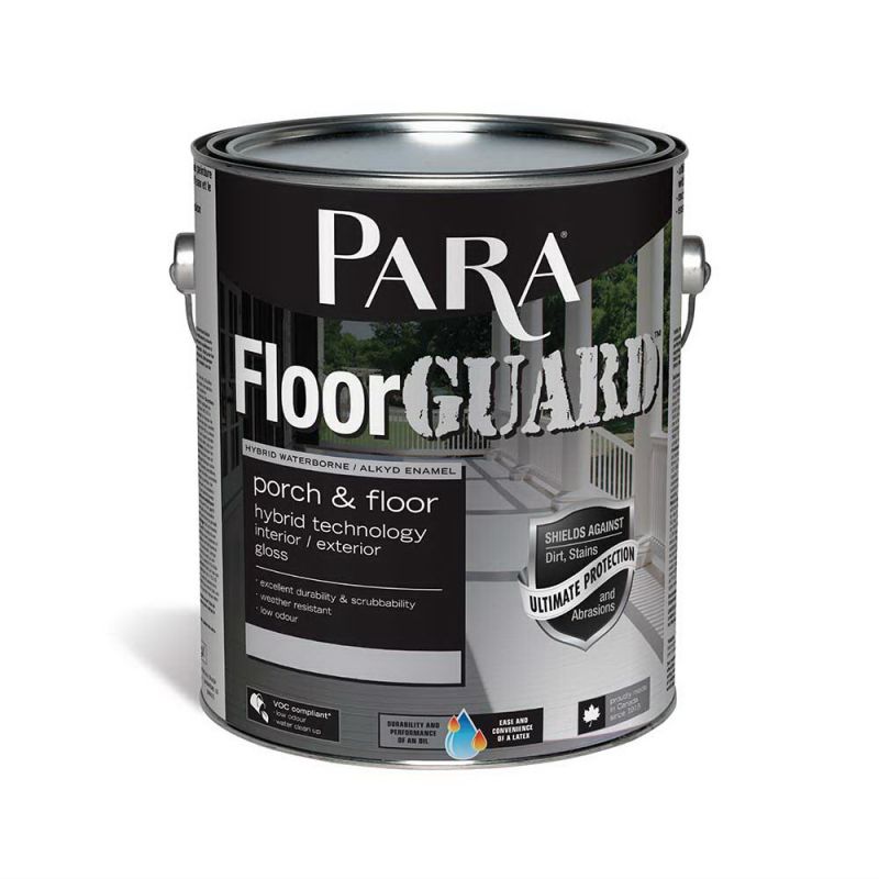 PARA FloorGuard 5550-16 Interior/Exterior Enamel Paint, Gloss, Tint White, 1 gal Tint White