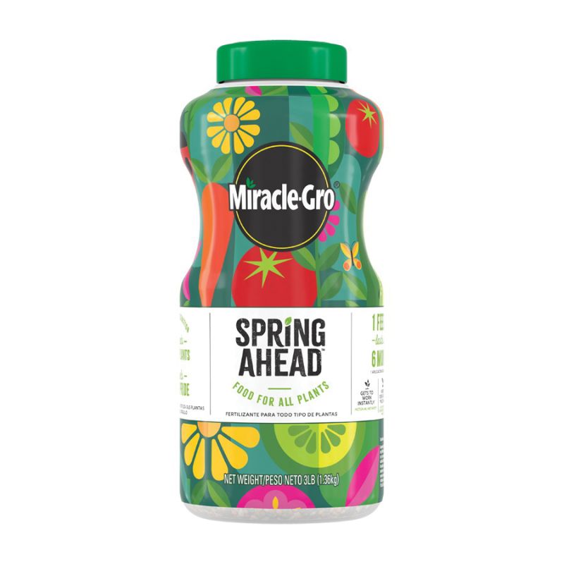 Miracle-Gro Spring Ahead 3009610 Plant Food, 3 lb Bottle, Solid, 15-5-10 N-P-K Ratio