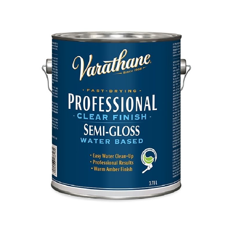 Varathane 248017 Finish, Semi-Gloss, Clear, Liquid, 3.78 L Clear (Pack of 2)