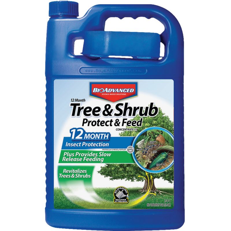 BioAdvanced Tree &amp; Shrub Protect &amp; Feed Insect Killer 1 Gal., Pourable
