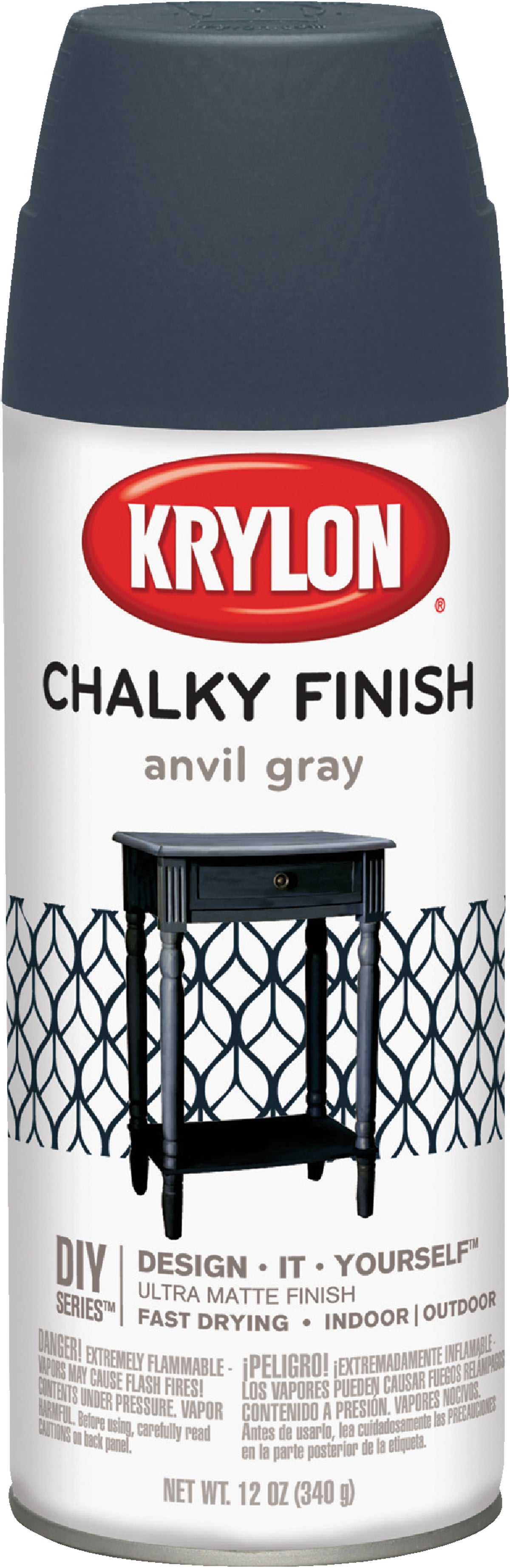 Buy Krylon CHALKY FINISH Chalk Spray Paint Anvil Gray, 12 Oz.