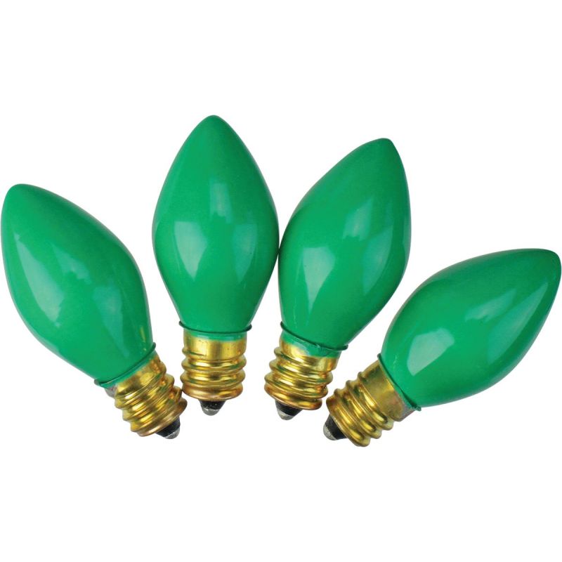 J Hofert C7 Green Ceramic 125V Replacement Light Bulb (4-Pack)