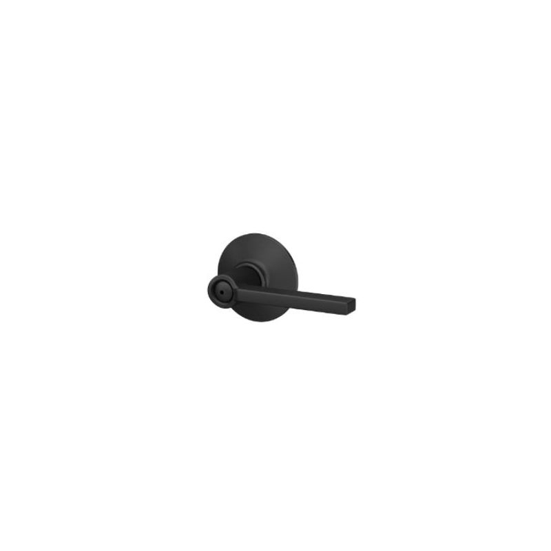 Schlage F Series F40 LAT 622 COL Privacy Lever, Mechanical Lock, Matte Black, Metal, Residential, 2 Grade