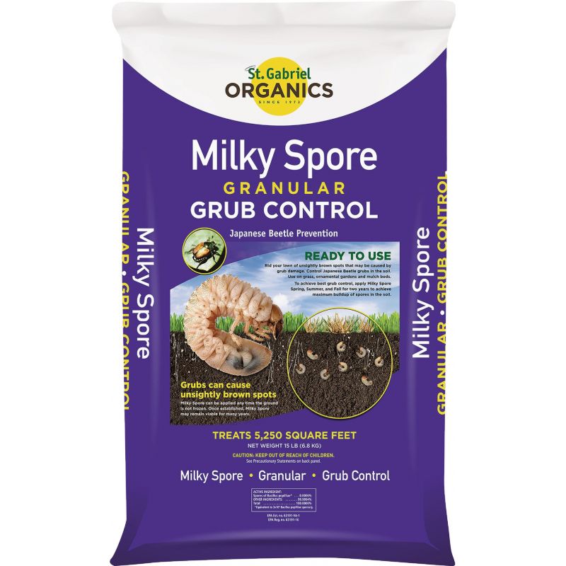 St Gabriel Organics Milky Spore Grub Beetle Killer Granules 15 Lb., Spreader