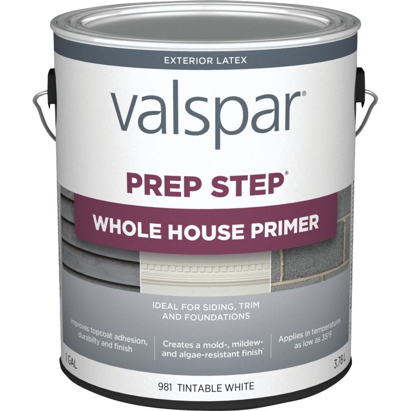 Valspar Prep-Step Whole House Latex Exterior Primer White, 1 Gal.