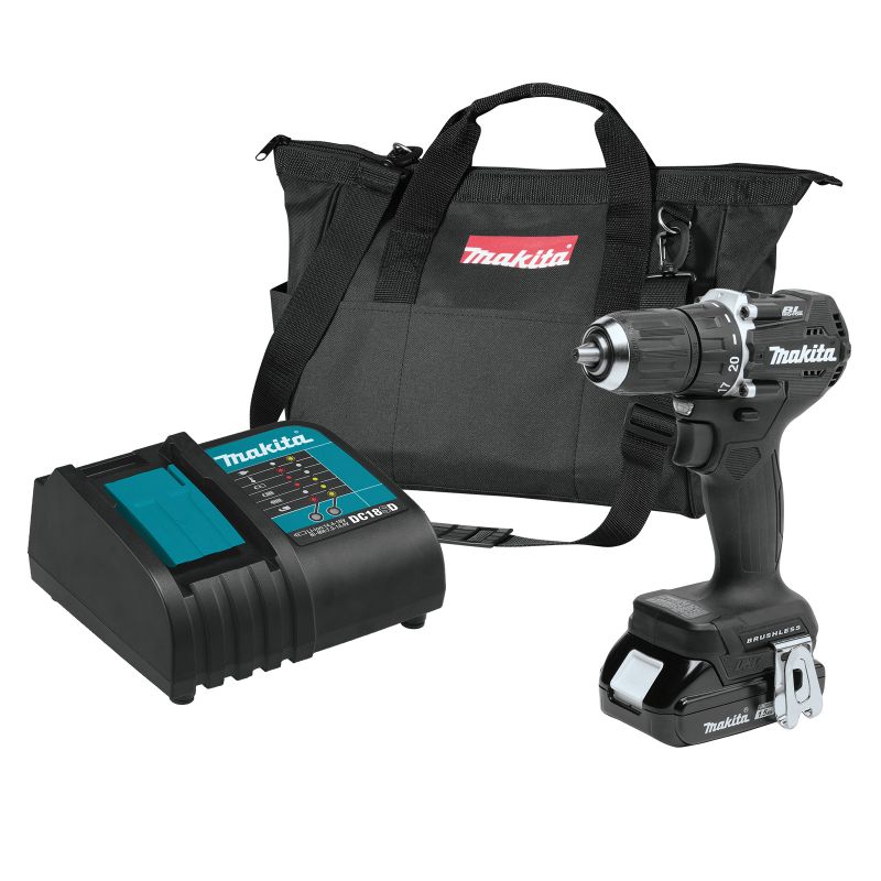 Makita LXT Series XFD15SY1B Sub-Compact Driver-Drill Kit, Battery Included, 18 V, 1.5 Ah, 1/2 in Chuck, Keyless Chuck