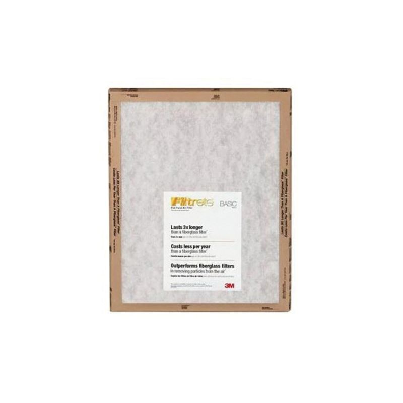 Filtrete FPL06-2PK-24 Air Filter, 20 in L, 15 in W, 2 MERV, For: Air Conditioner, Furnace and HVAC System (Pack of 24)