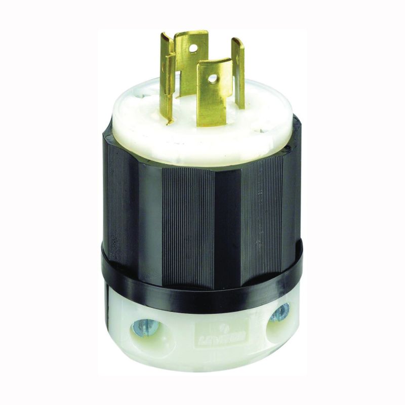 Leviton 021-02411-0PB Electrical Plug, 3 -Pole, 20 A, 125/250 V, NEMA: NEMA L14-20P, Black/White Black/White