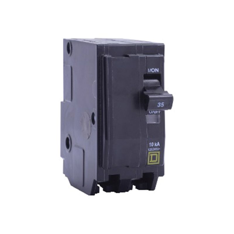 Square D QO QO260CP Circuit Breaker, Mini, 60 A, 2 -Pole, 120/240 VAC, 48 VDC, Plug Mounting, Black Black