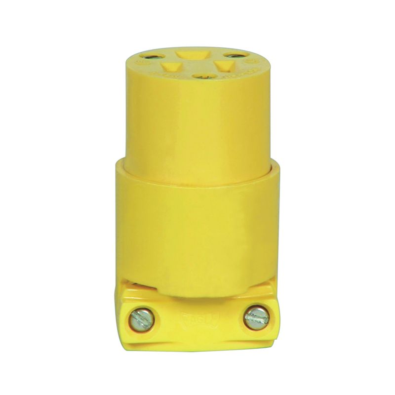 Eaton Wiring Devices BP4887 Electrical Connector, 2 -Pole, 15 A, 125 V, Slot, NEMA: NEMA 5-15, Yellow Yellow