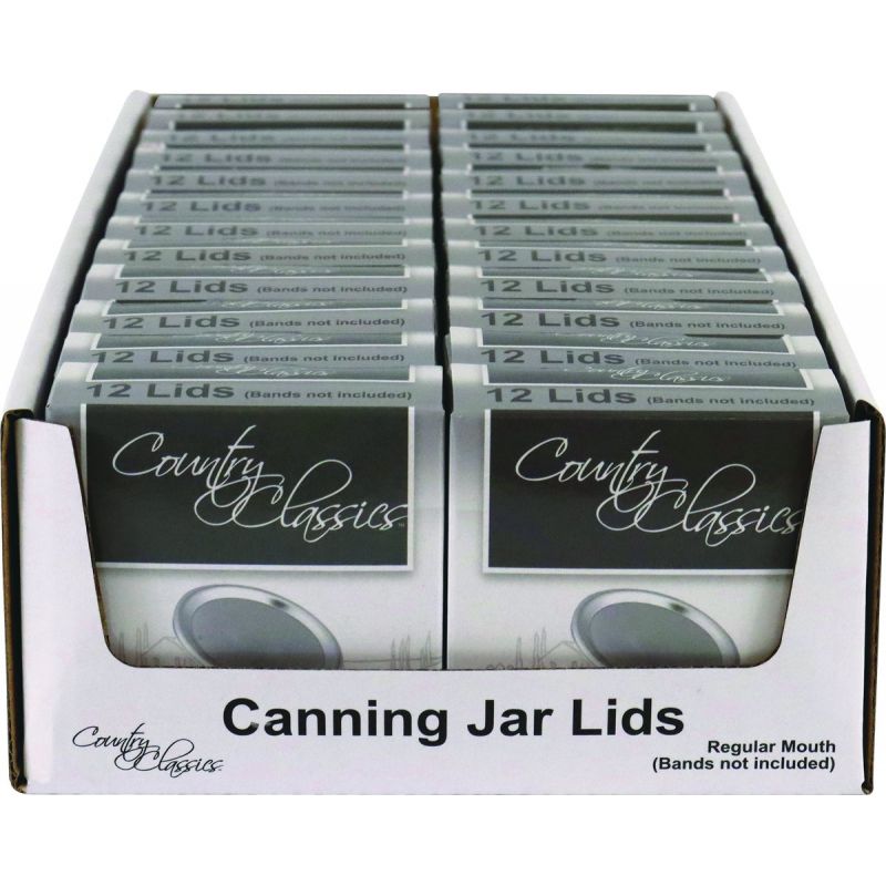 Country Classics Tinplate Steel Canning Lids Silver (Pack of 24)